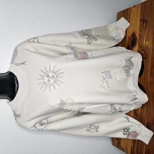 NWT Abercrombie & Fitch Oversized A&F Soft Fleece Cream Sweatshirt - Size M